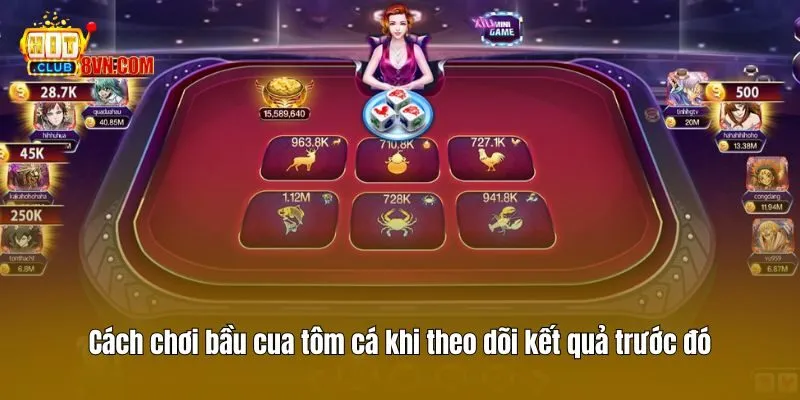 Cách chơi bầu cua tôm cá​ khi theo dõi kết quả trước đó