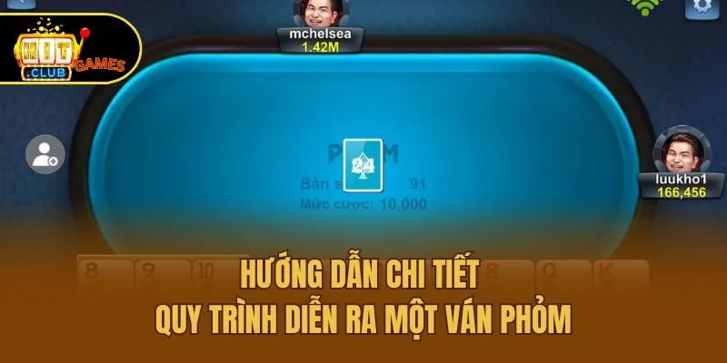 Hướng dẫn chi tiết quy trình diễn ra một ván Phỏm
